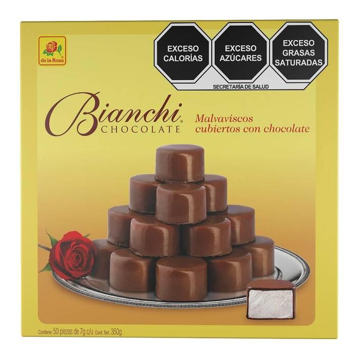 BOMBON CUBIERTO DE CHOCOLATE DE LA ROSA 1 CAJA CON 50 PZA CASA ALONSO
